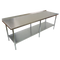 Durable 2100mm 201 Food Grade Stainless Steel Wall Table, Ideal for Commercial Kitchens. Robust Construction Ensures Longevity and Reliability. Front Image.