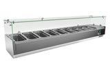 Borrelli VRX Servery 2000mm - Counter Top Prep Fridge with Glass Top