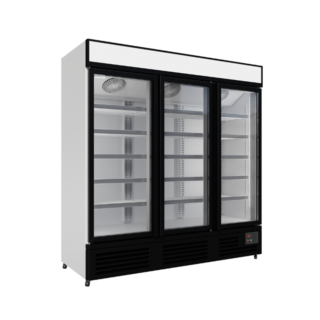 Commercial Upright Display Freezer With 3 Hinged Doors 1560L