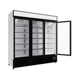 Commercial Upright Display Freezer With 3 Hinged Doors 1560L