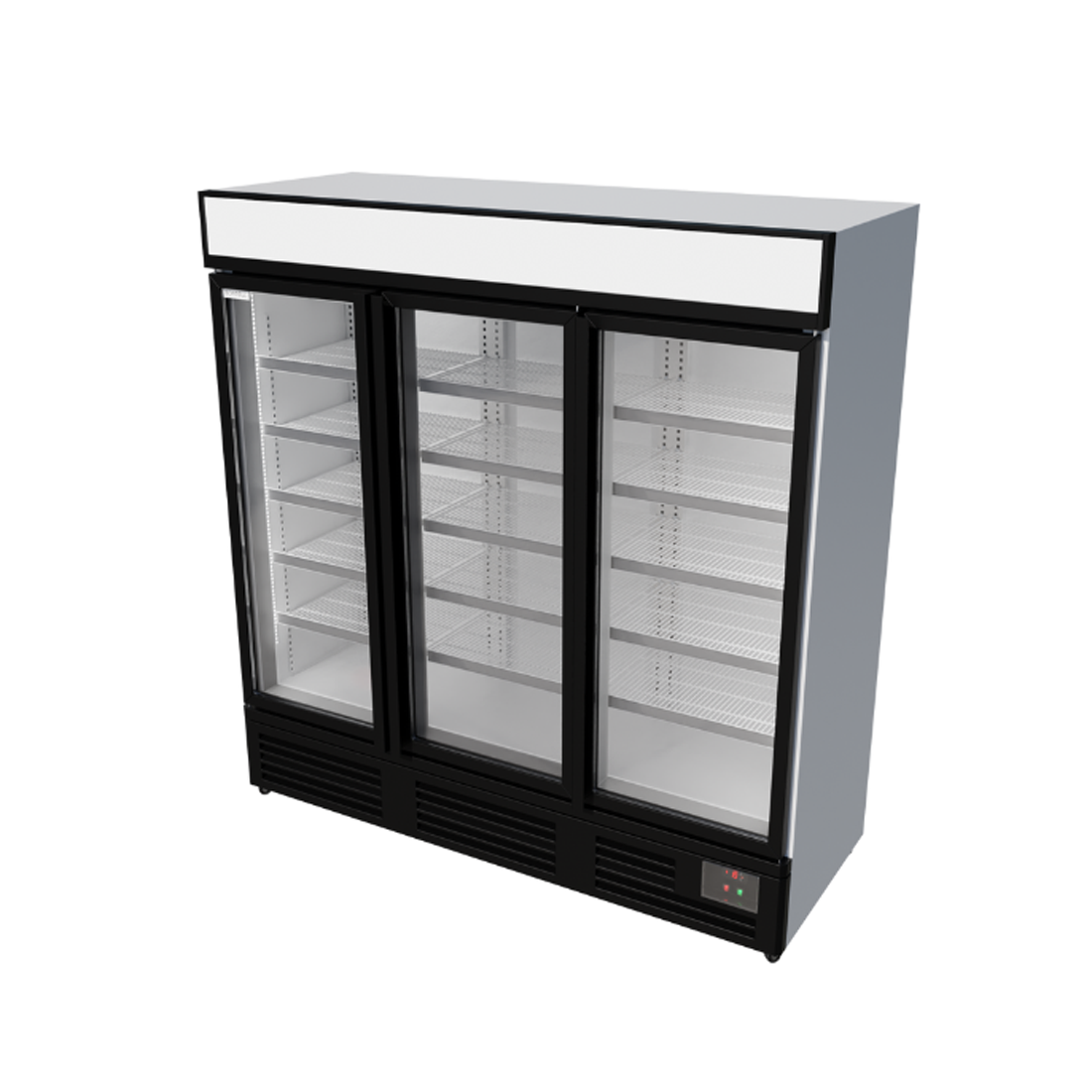 Commercial Upright Display Freezer With 3 Hinged Doors 1560L