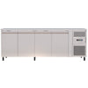 Spacious 545L Commercial Counter Fridge, Ideal For Busy Food Service Operations. Adjustable Shelving Offers Versatile Storage Options. Front Image.