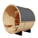 KOVE Outdoor Barrel Sauna – 1–2 Person Garden Sauna with 4.5kW Harvia Electric Heater