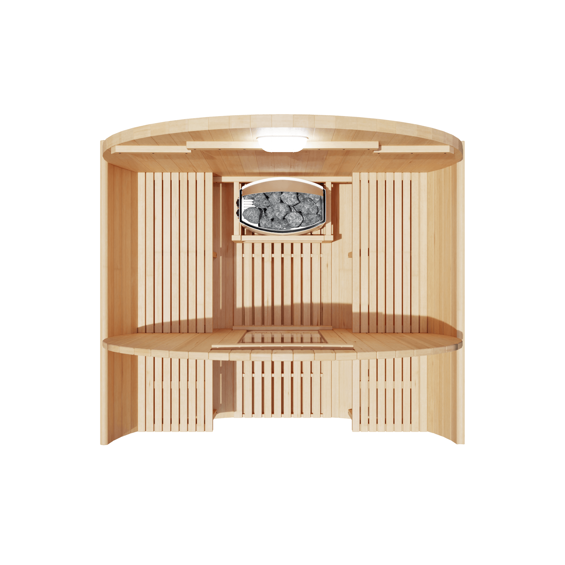 KOVE Outdoor Barrel Sauna – 1–2 Person Garden Sauna with 4.5kW Harvia Electric Heater