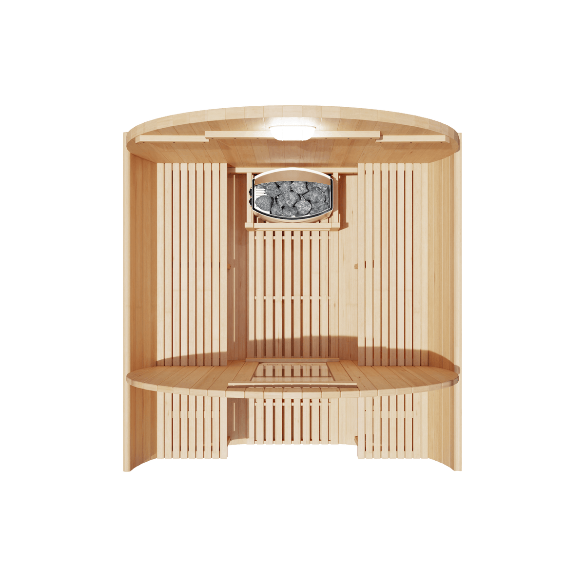 KOVE Outdoor Barrel Sauna – 3–4 Person Garden Sauna with 6kW Harvia Electric Heater