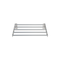 Borrelli commercial-grade 900mm stainless steel tube wall shelf with closed ends, front view, showcasing the sleek design and sturdy construction for kitchen storage solutions.