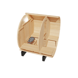 KOVE Outdoor Barrel Sauna – 1–2 Person Garden Sauna with 4.5kW Harvia Electric Heater