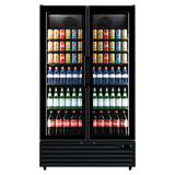 Commercial Upright Bar Fridge With 2 Hinged Glass Doors 758L