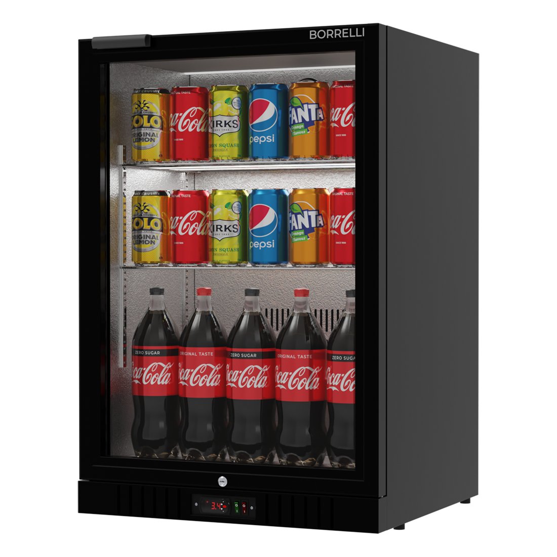 Commercial Bar Fridge With Hinged Door 133L