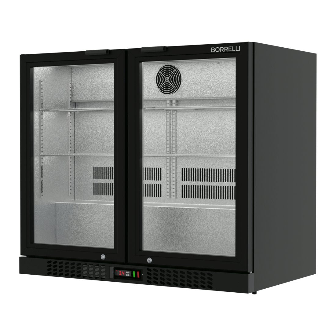 Commercial Undercounter Bar Fridge With 2 Hinged Doors 188L