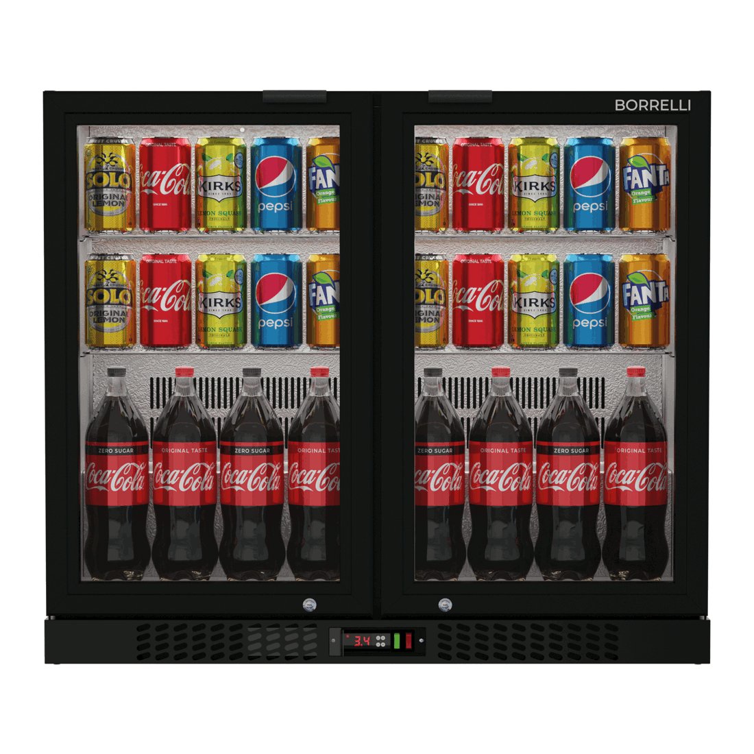 Commercial Bar Fridge With 2 Hinged Doors 207L