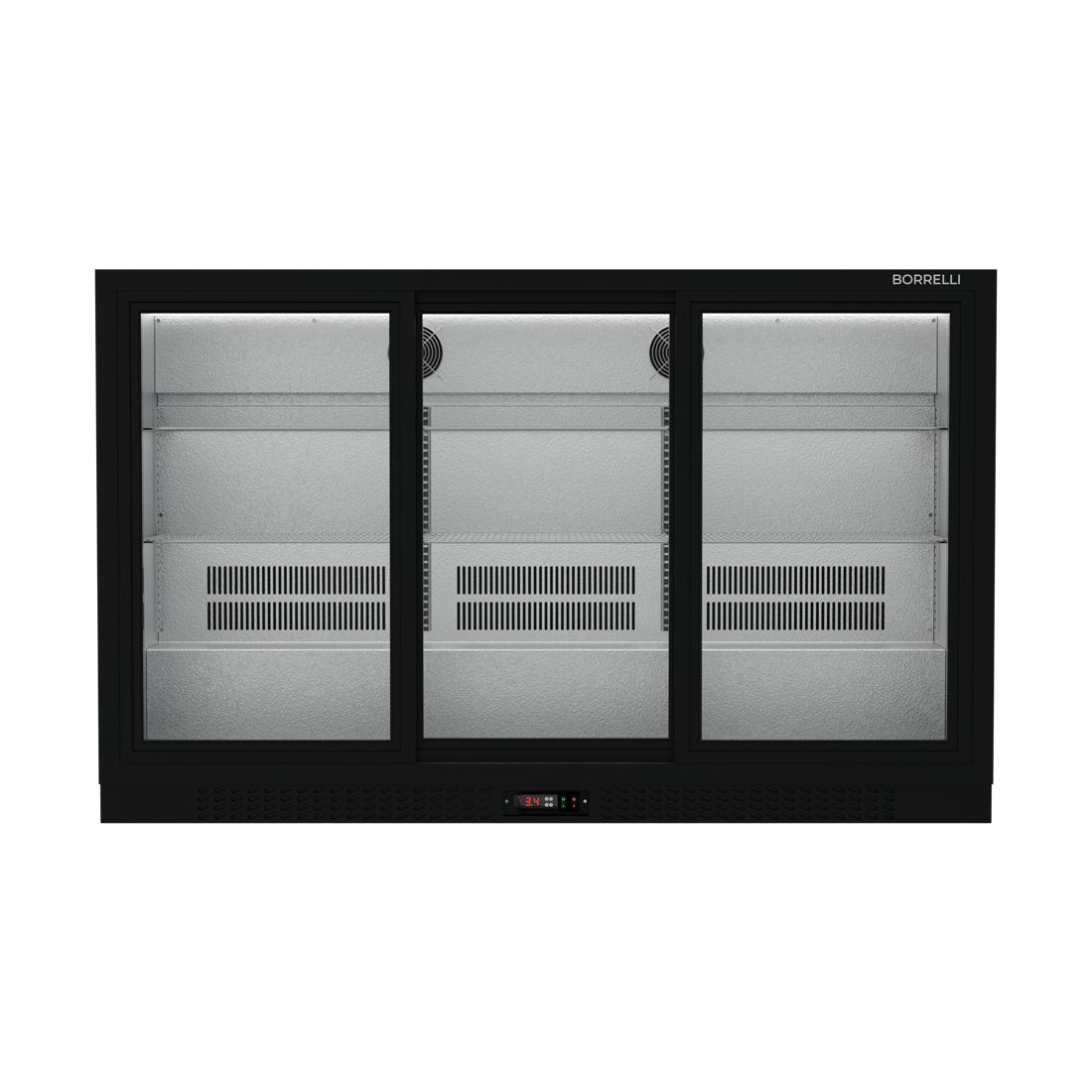 Commercial Undercounter Bar Fridge With 3 Sliding Doors 293L