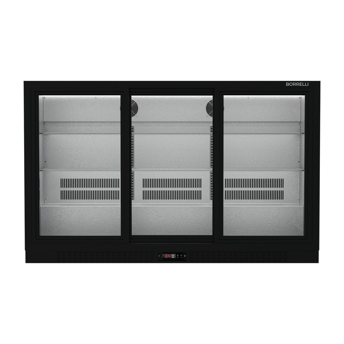 Commercial Bar Fridge With 3 Sliding Doors 324L