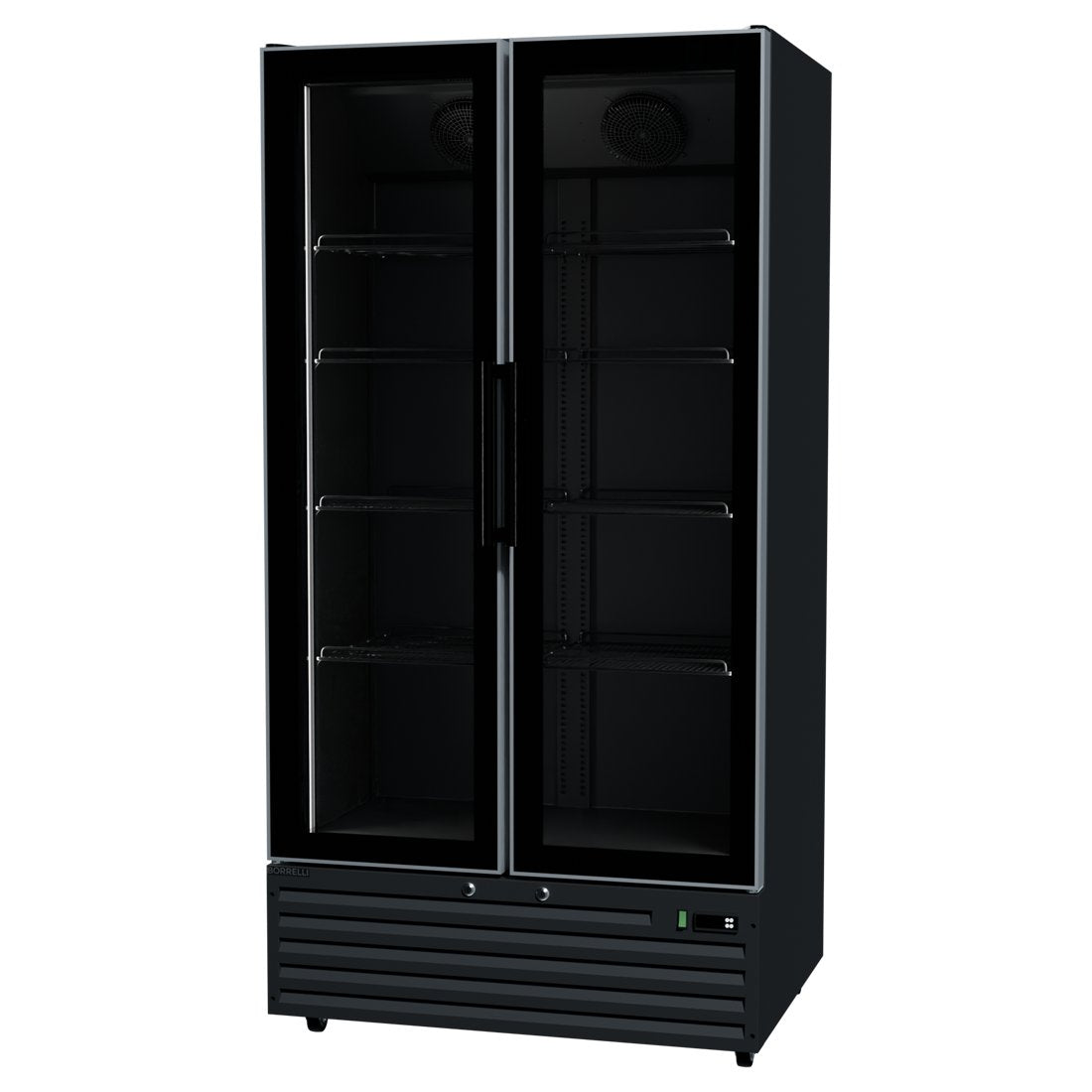 Commercial Upright Bar Fridge With 2 Hinged Glass Doors 675L