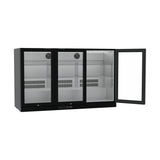 Commercial Undercounter Bar Fridge With 3 Hinged Doors 293L