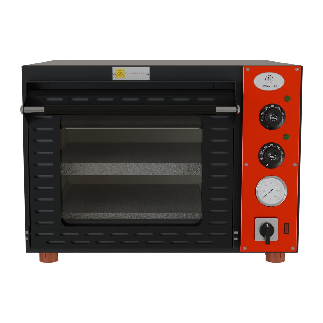Borrelli Compact Single Deck Pizza Oven with Refractory Stone Chamber