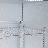 Interior view of Borrelli 320L undercounter bar fridge with empty wire wine racks and LED lighting, perfect for commercial bars.