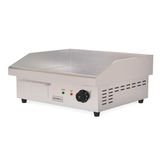 Borrelli Electric Griddle 550mm on a countertop, showcasing its wide flat cooking surface and sturdy stainless steel construction, perfect for commercial kitchens.