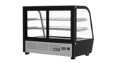 Convenient 160L Counter Top Refrigerated Food Display, Ideal for Cafes and Delis. Efficient Cooling System Maintains Food Freshness. Adjustable Shelves for Customised Product Display. Back Image.