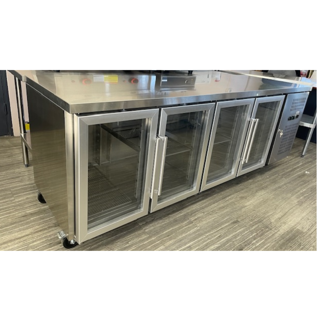 Commercial Counter Fridge With 4 Glass Doors 545L-Ex-Display