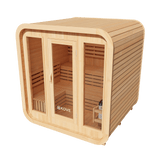 KOVE Cube Sauna 3–4 Person Outdoor Sauna – Premium Spruce Wood, 6kW Harvia Heater, Modern Cube Design