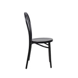 Our Stunning Tahlia Aluminium Chair Is Perfect For Any Dining Environment. This Is Offered In An Elegant Matt Black And Matt White. Side Image.