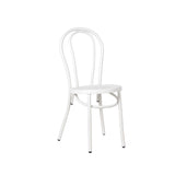 Our Stunning Tahlia Aluminium Chair Is Perfect For Any Dining Environment. This Is Offered In An Elegant Matt Black And Matt White. Front Image.