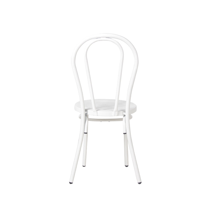Our Stunning Tahlia Aluminium Chair Is Perfect For Any Dining Environment. This Is Offered In An Elegant Matt Black And Matt White. Back Image.