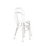 Our Stunning Tahlia Aluminium Chair Is Perfect For Any Dining Environment. This Is Offered In An Elegant Matt Black And Matt White. Stackable Image.
