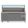 Spacious 428L Prep Fridge, Perfect for Busy Kitchen Environments. Versatile Interior Layout for Efficient Ingredient Organisation. Front Image.