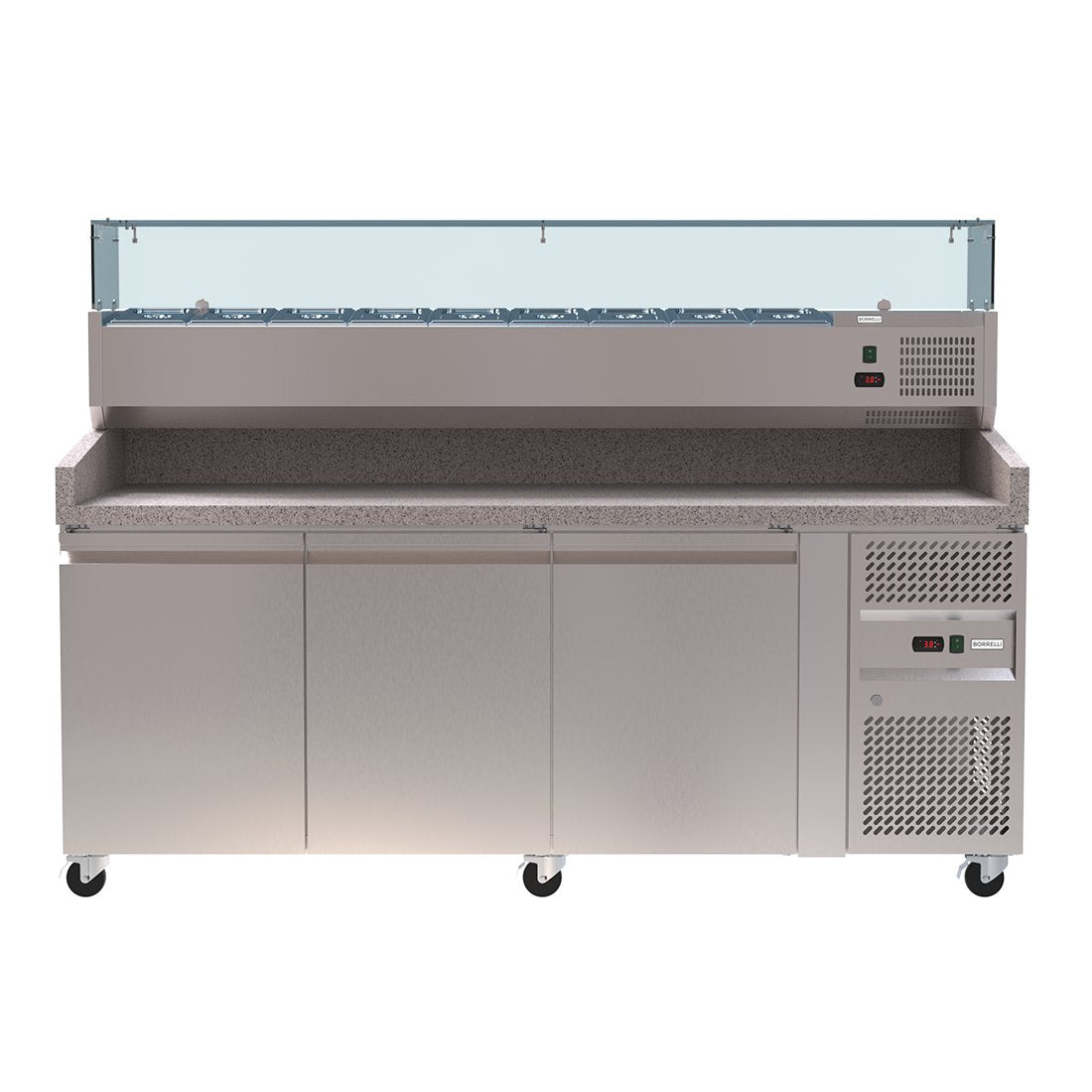 Borrelli Granite Prep Fridge 465L with VRX Servery - PZ3600
