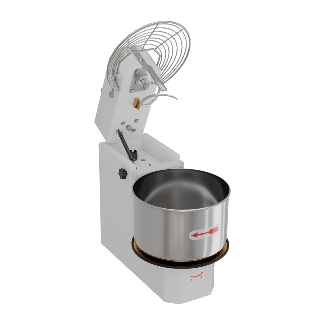 Borrelli Spiral Dough Mixer 60L - 35kg Kneading - Double Motion - single Speed Tilting Head