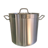 17L Stainless Steel Stock Pot, Essential for Cooking in Commercial Kitchens. Robust Construction for Durability and Reliability.Front Image.
