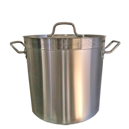 Borrelli Stock Pot 17ltr - Stainless Steel with Lid