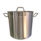 17L Stainless Steel Stock Pot, Essential for Cooking in Commercial Kitchens. Robust Construction for Durability and Reliability.Front Image.