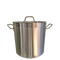 25L Stainless Steel Stock Pot, Essential for Cooking in Commercial Kitchens. Robust Construction for Durability and Reliability.Front Image.