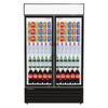 Commercial Display Fridge With 2 Hinged Glass Doors 879L