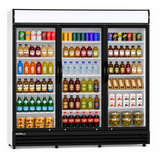 Commercial Display Fridge With 3 Hinged Glass Doors 1383L