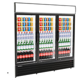 Commercial Display Fridge With 3 Hinged Glass Doors 1924L