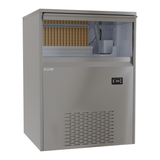 Efficient 120kg Ice Machine for Commercial Use - Compact and Durable Design, Perfect for Restaurants, Bars, and Cafes angled view.