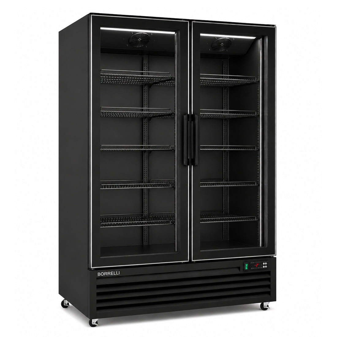 Commercial Upright Bar Fridge With 2 Hinged Glass Doors 758L