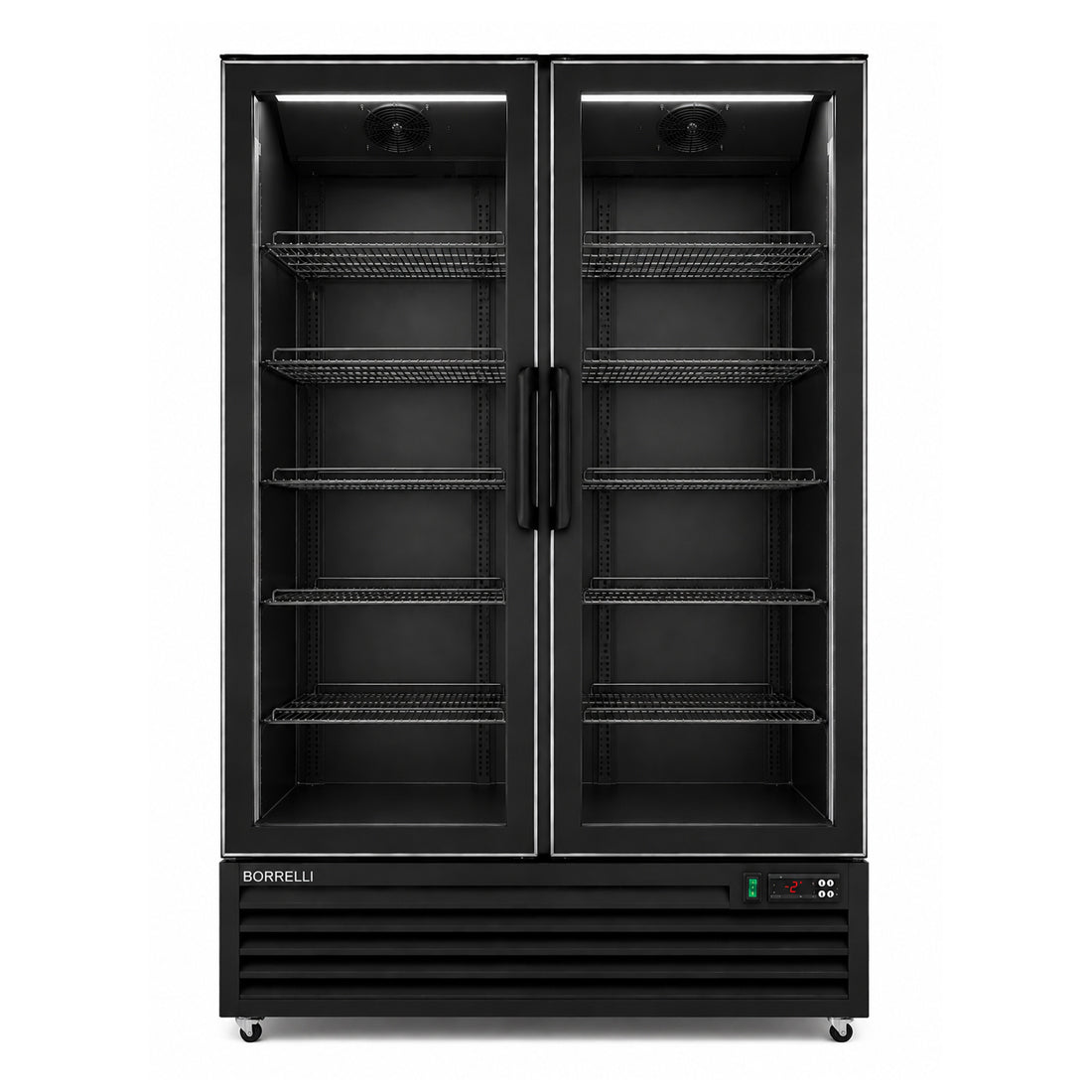 Commercial Upright Bar Fridge With 2 Hinged Glass Doors 758L