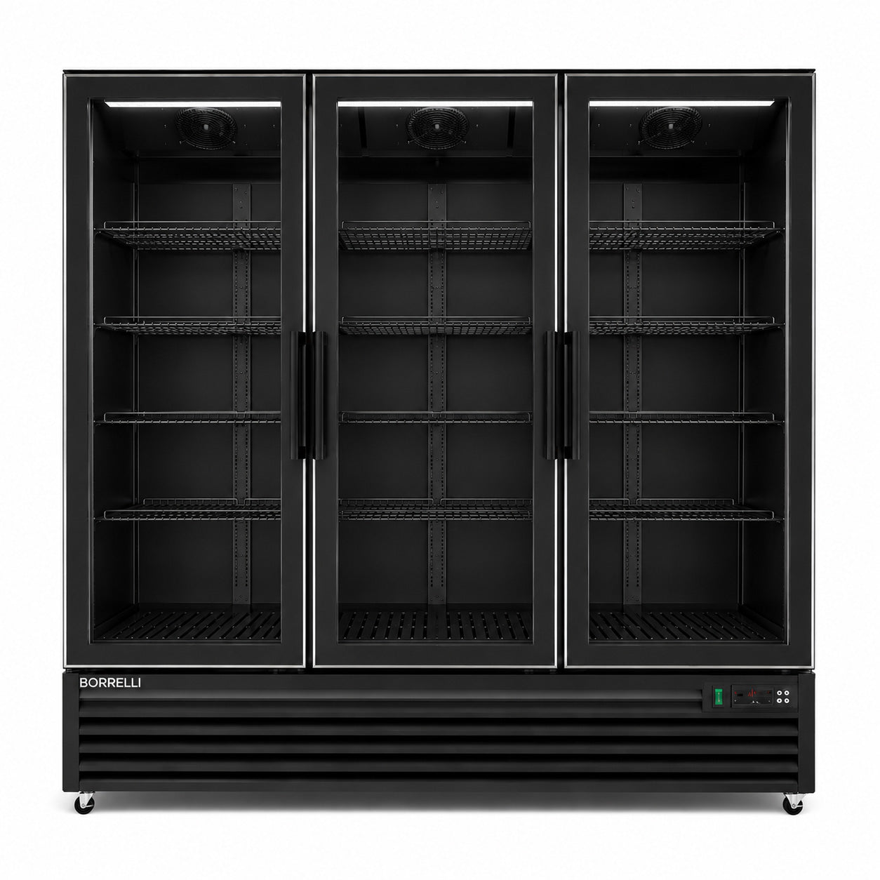 Commercial Upright Bar Fridge With 3 Hinged Glass Doors 1242L