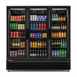 Commercial Upright Bar Fridge With 3 Hinged Glass Doors 1242L