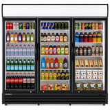 Commercial Display Fridge With 3 Hinged Glass Doors 1924L
