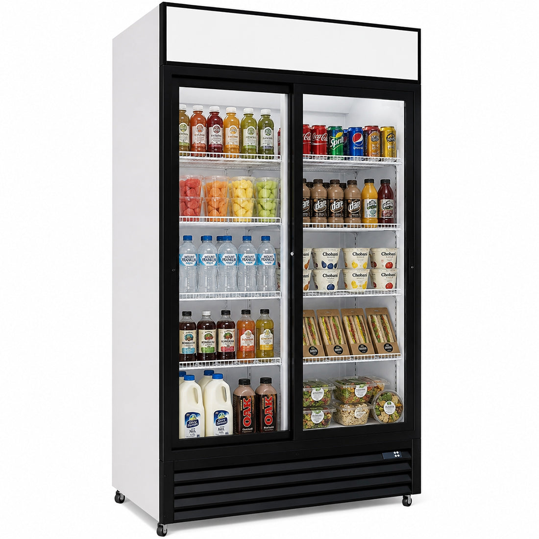 Commercial Display Fridge With 2 Sliding Glass Doors 525L