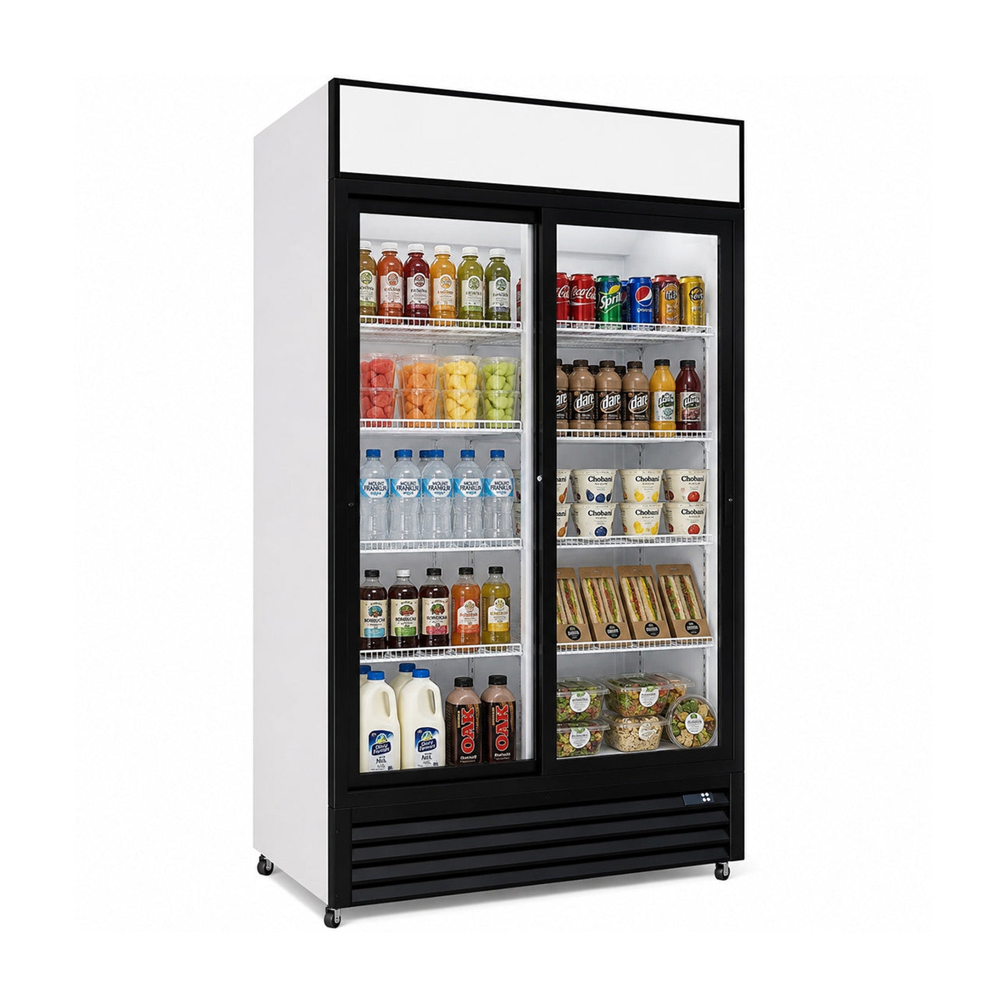 Commercial Display Fridge With 2 Sliding Glass Doors 525L