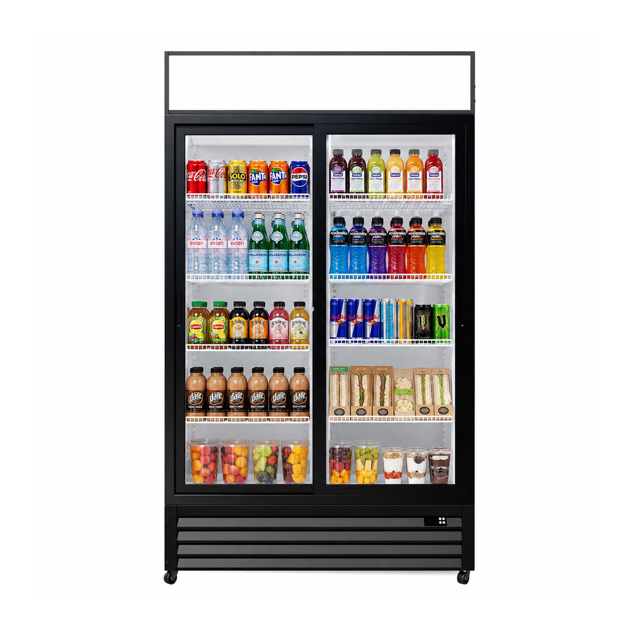 Commercial Display Fridge With 2 Sliding Glass Doors 525L
