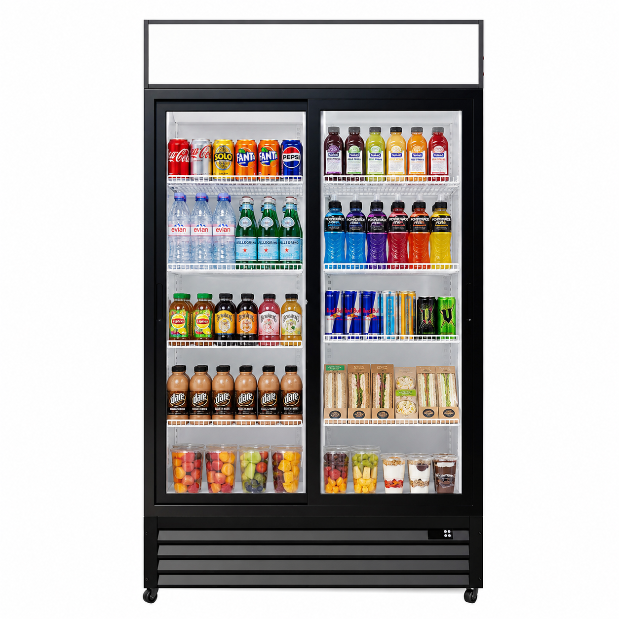 Commercial Display Fridge With 2 Sliding Glass Doors 525L