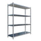 Versatile and robust Borrelli 4-tier stainless steel rack, 1500mm wide, with high load-bearing shelves for efficient organization in catering and restaurant environments.